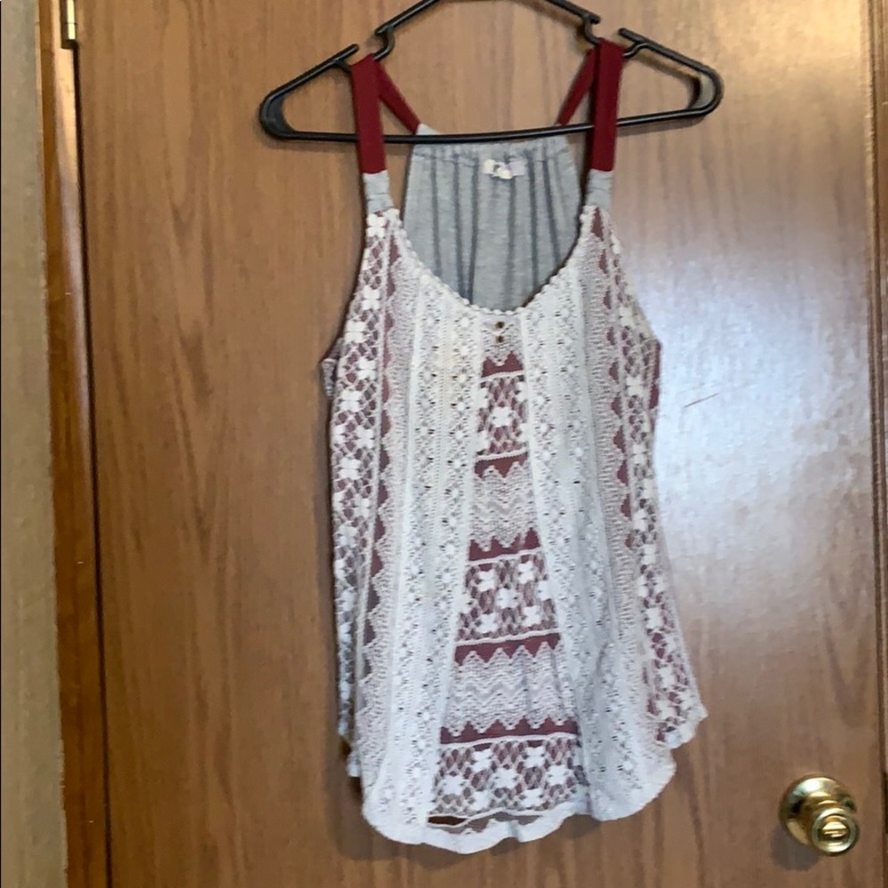 Tank top lace burgundy